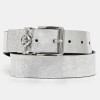Michael Kors Reversible Metallic Belt Silver