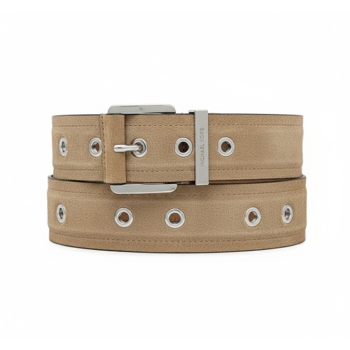 Michael Kors Grommet Suede Belt Camel