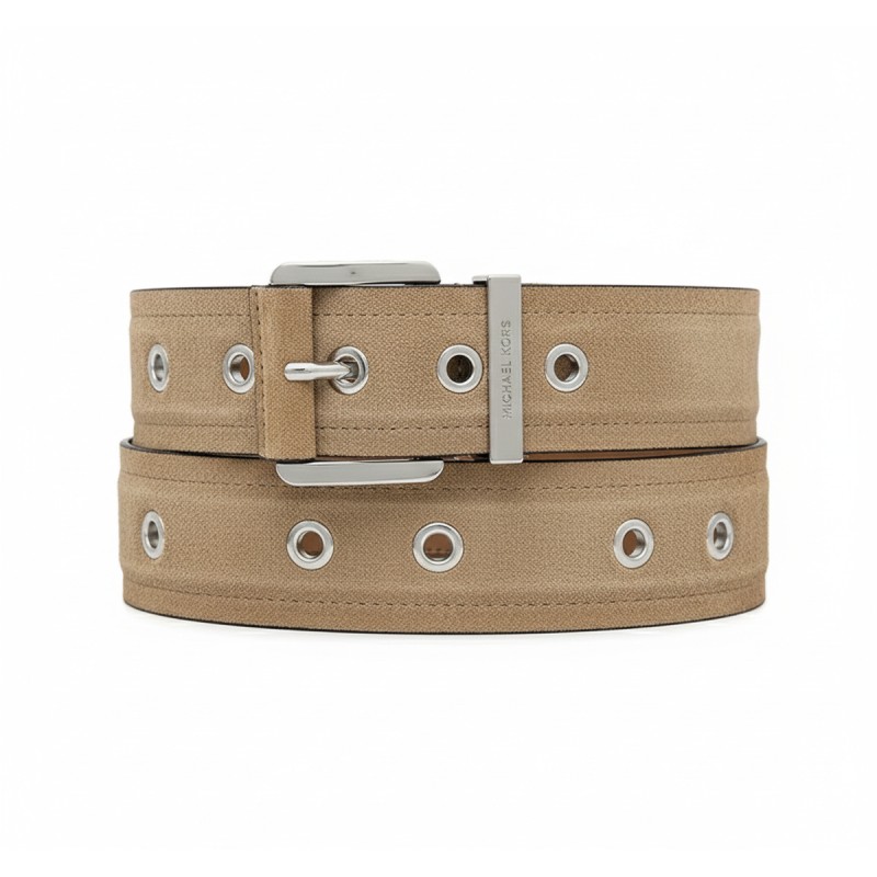 Michael Kors Grommet Suede Belt Camel
