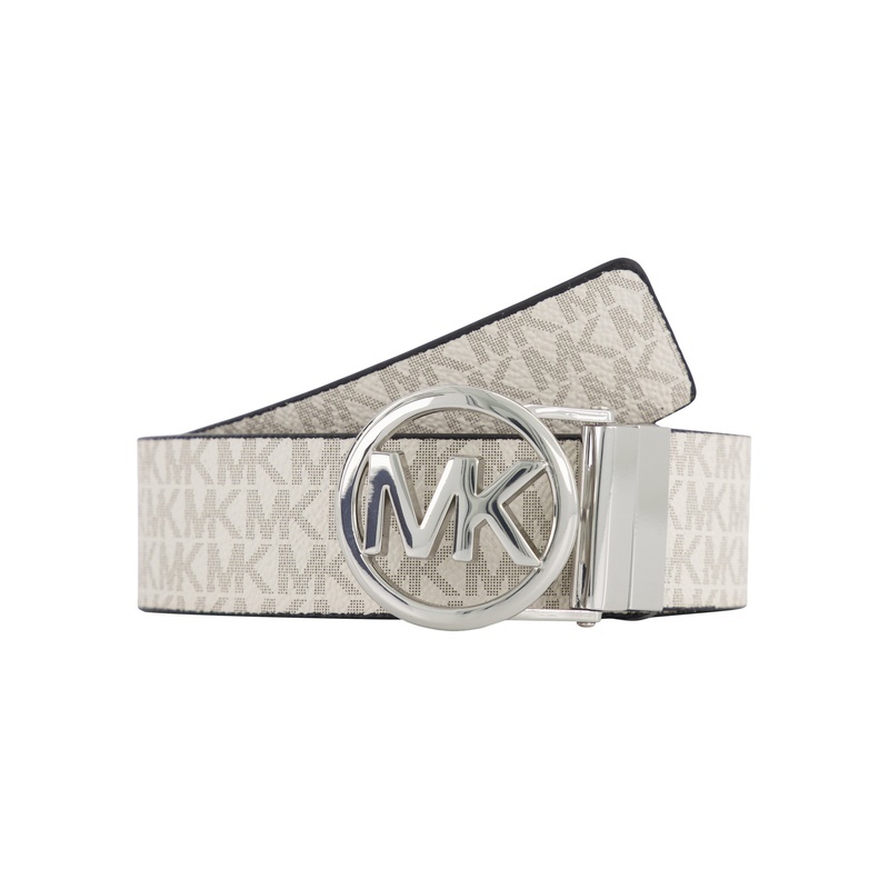 Michael Kors MK Charm Leather Belt Vanilla