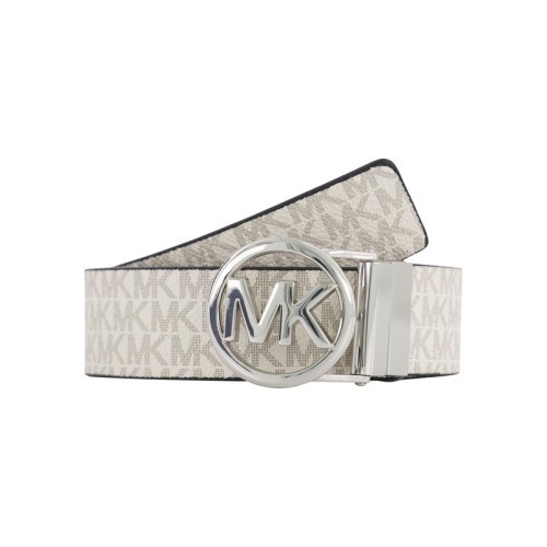 Michael Kors MK Charm Leather Belt Vanilla