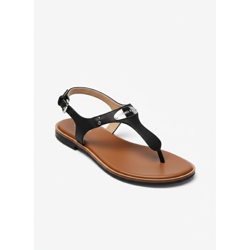 Michael Kors Plate Hardware Thong Sandals Black