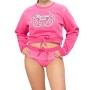 Moschino Swim Cropped Pink Sweatshirt