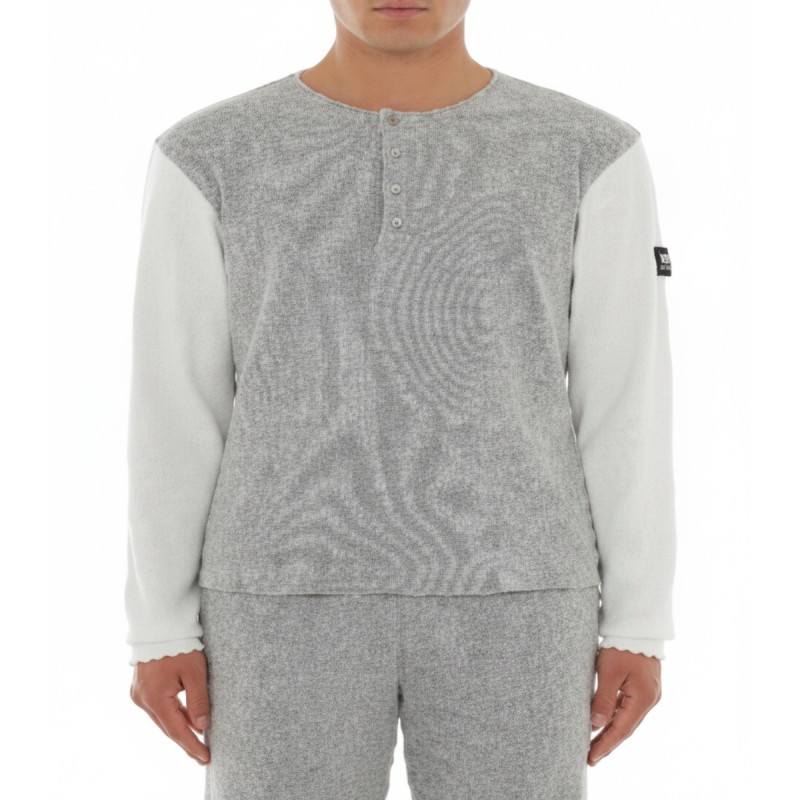 Moschino Color Block Henley Sweatsuit Grey White
