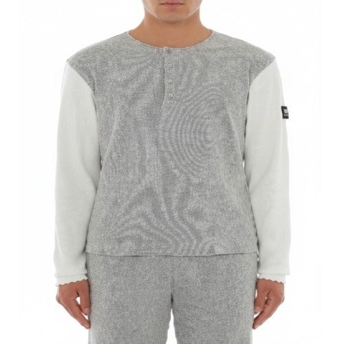 Moschino Color Block Henley Sweatsuit Grey White