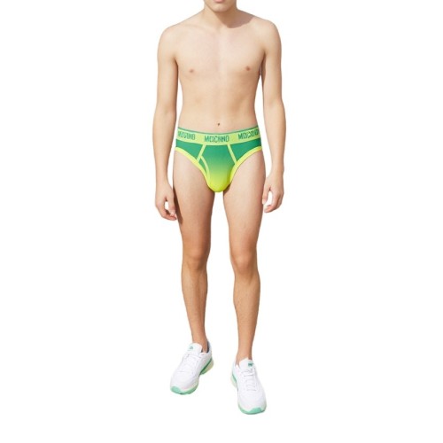 Moschino Gradient Green Logo Brief
