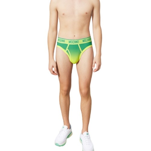 Moschino Gradient Green Logo Brief