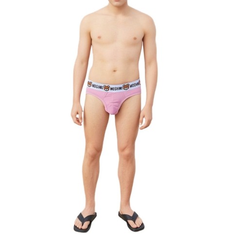 Moschino Teddy Bear Logo Pink Briefs