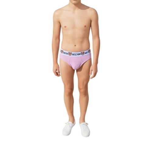 Moschino Teddy Bear Logo Pink Briefs