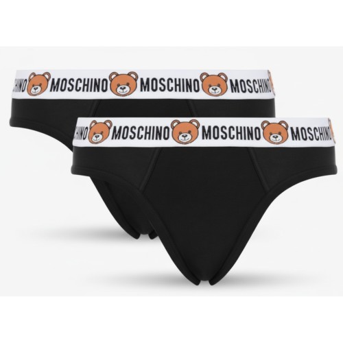 Moschino Teddy Bear Logo Brief Black 2-Pack