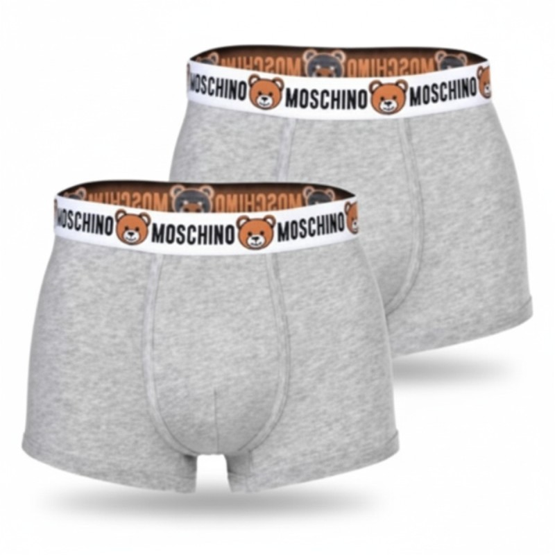 Moschino Teddy Bear Logo Boxer Briefs Grey