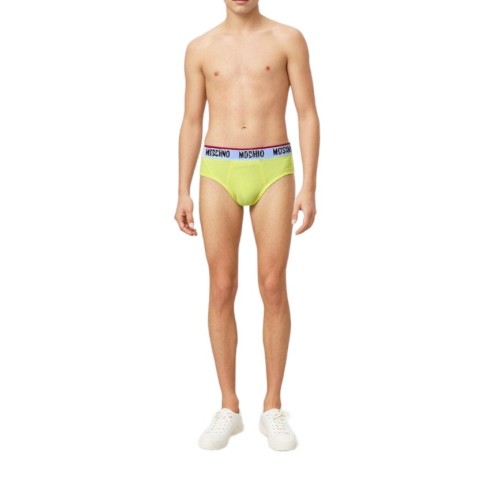 Moschino Yellow Cotton Brief Pack