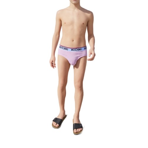 Moschino Cotton Pink Briefs Men