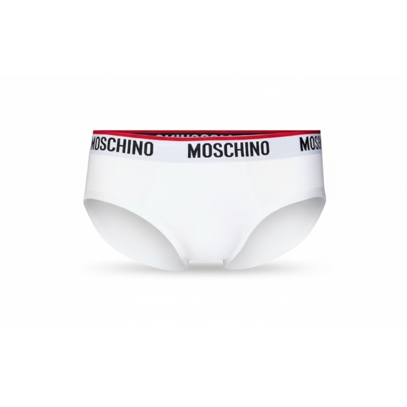 Moschino Logo Waistband Brief White