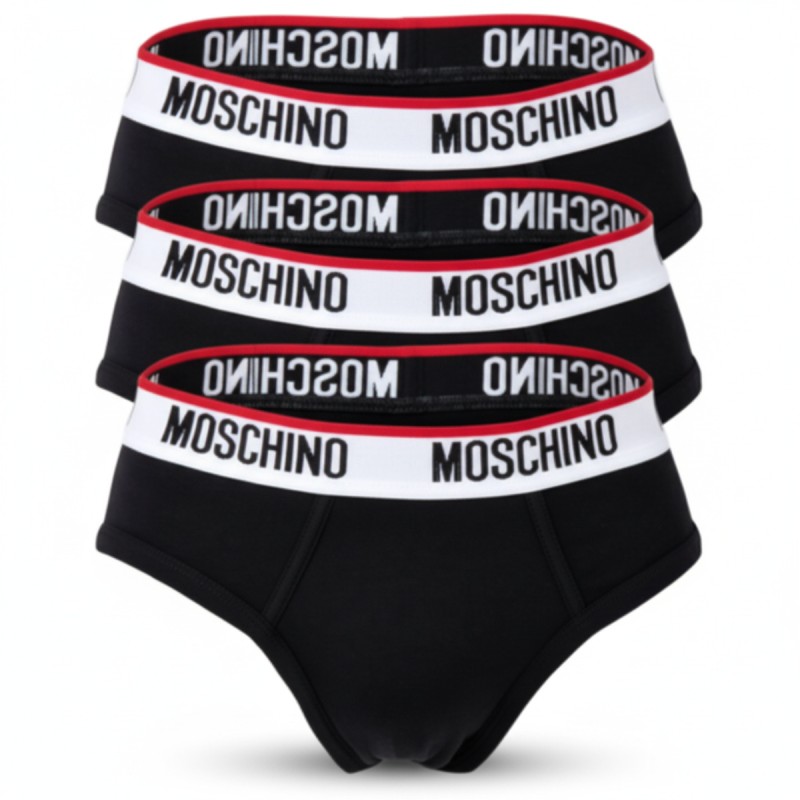 Moschino Logo Band Brief Black 3-Pack