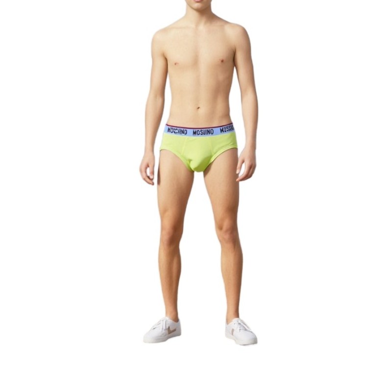 Moschino Neon Green Cotton Brief