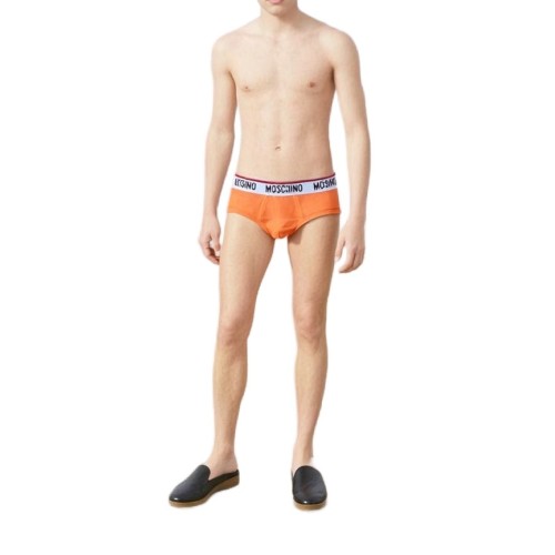 Moschino Orange Cotton Brief 3-Pack