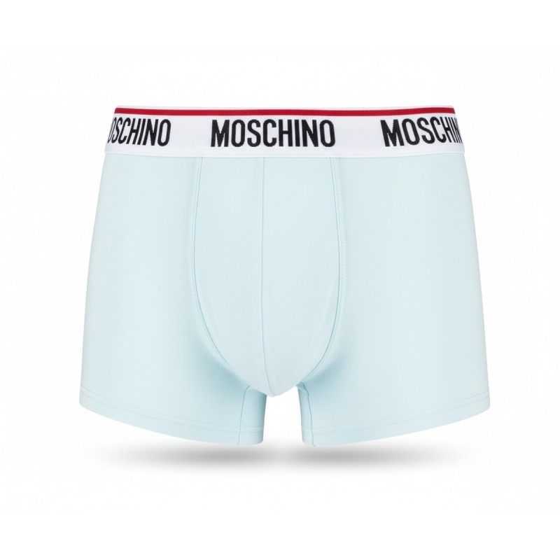 Moschino Logo Waistband Boxer Briefs Light Blue