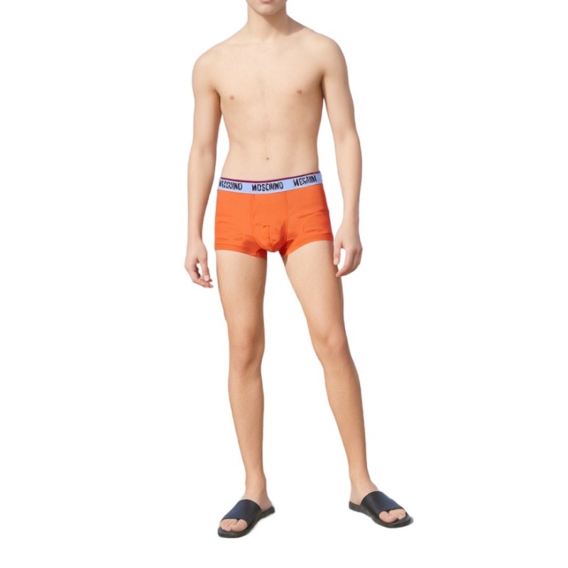 Moschino Orange Cotton Trunk Boxers