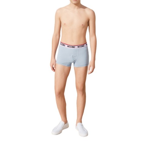 Moschino Light Blue Cotton Trunk Set