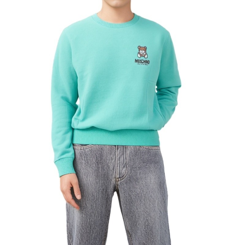 Moschino Teddy Logo Crewneck Sweatshirt Green