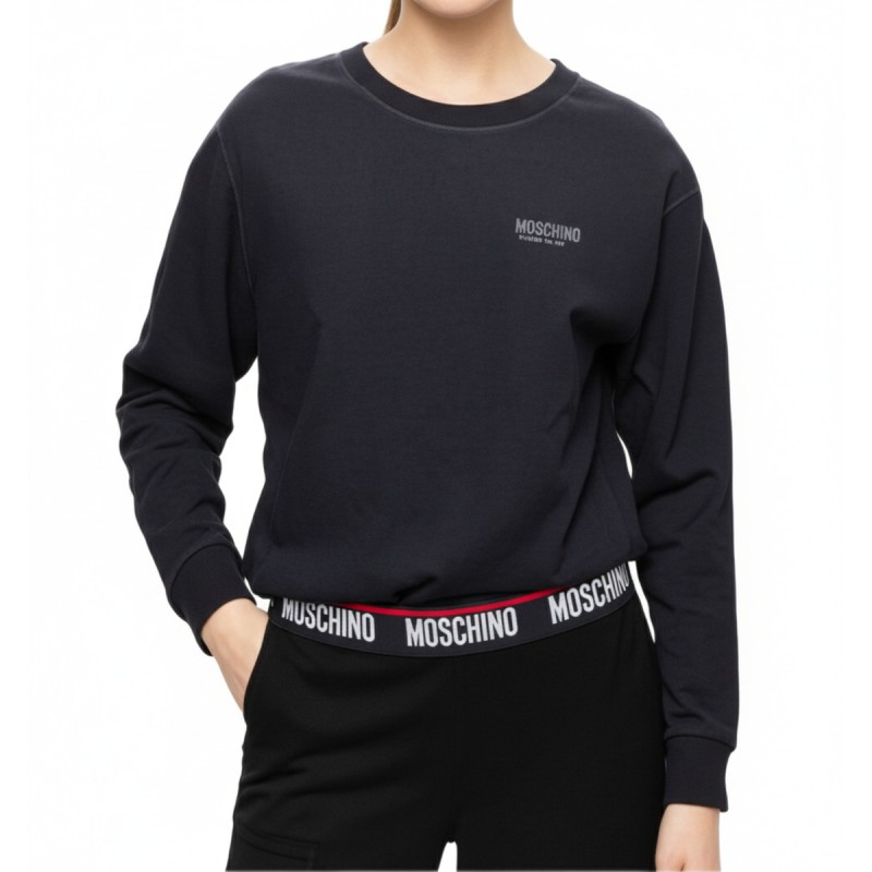 Moschino Black Crewneck Long Sleeve Sweatshirt