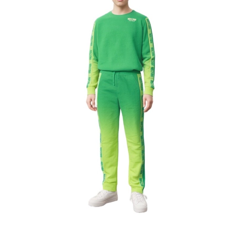 Moschino Gradient Green Logo Stripe Tracksuit