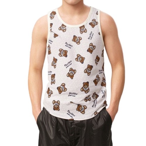 Moschino Teddy Bear Print Tank Top White