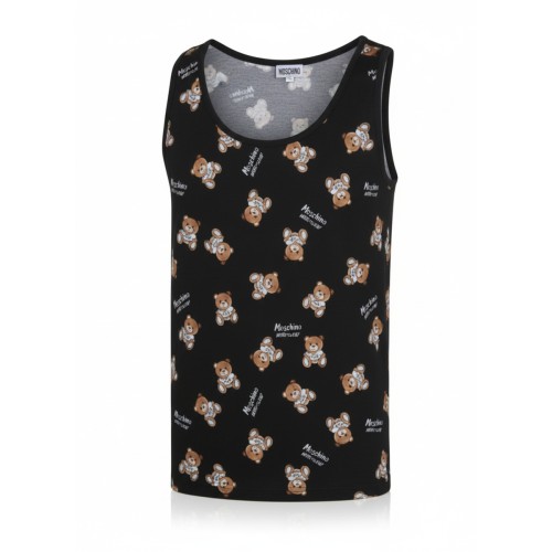 Moschino Teddy Bear Print Tank Top Black
