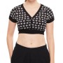 Moschino Bear Print Crop Top Black