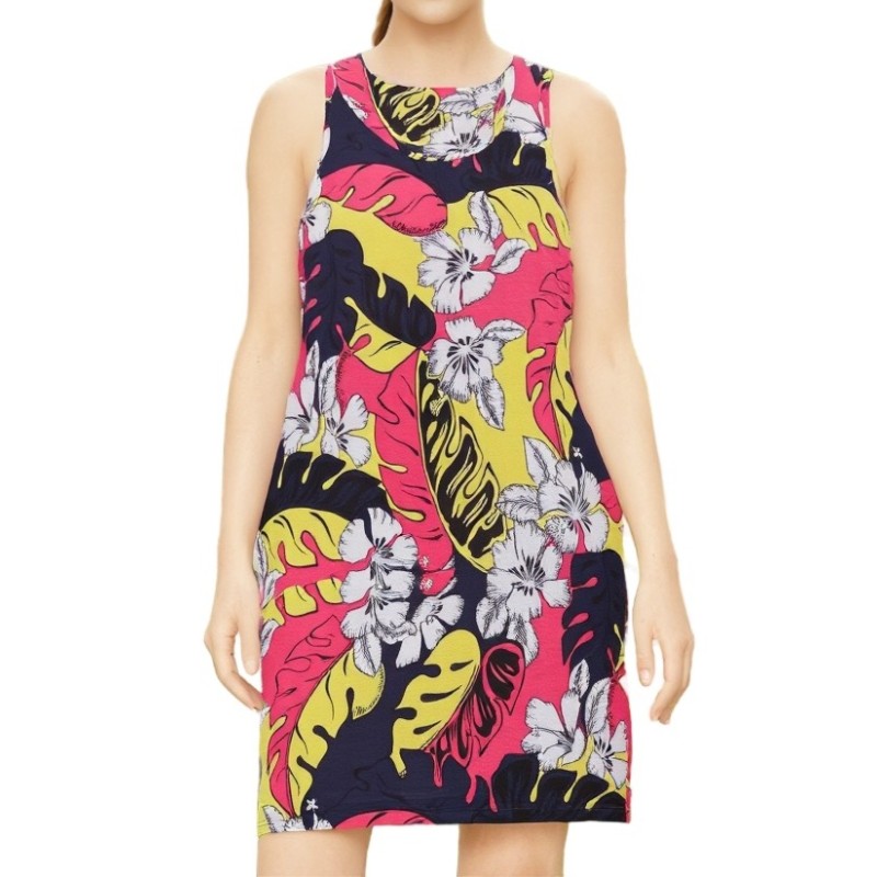 Moschino Tropical Floral Sleeveless Dress Multicolor