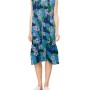 Moschino Tropical Floral Midi Dress Blue