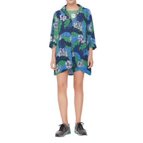 Moschino Tropical Floral Shirt Dress Navy