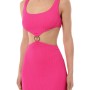 Moschino Pink Cutout Ring Dress