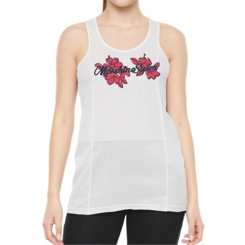 Moschino Floral Logo Tank Top Grey
