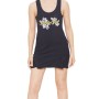 Moschino Spring Floral Tank Dress Black