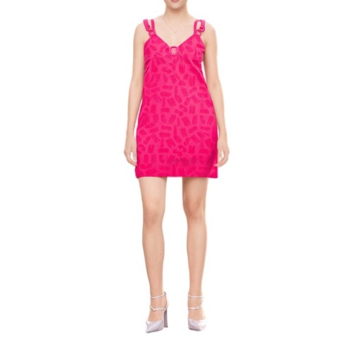 Moschino Pink Lace Sleeveless Mini Dress
