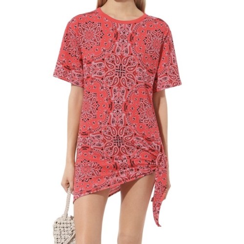 Moschino Bandana Print T-Shirt Dress Red