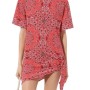 Moschino Bandana Print T-Shirt Dress Red