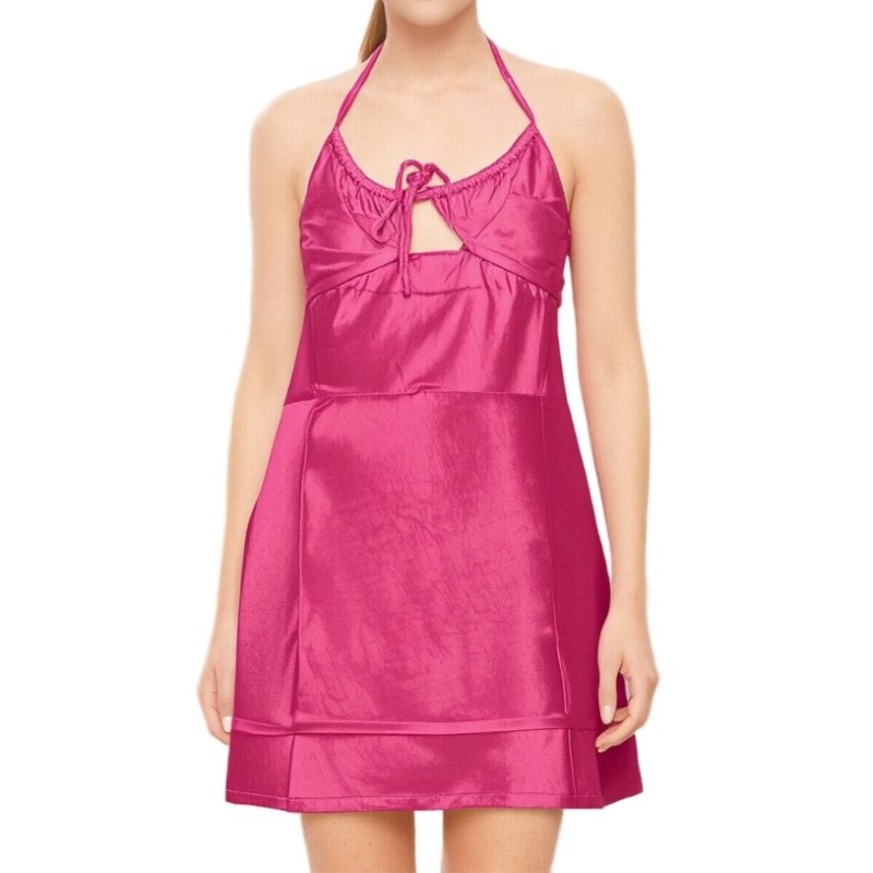 Moschino Pink Halter Keyhole Dress