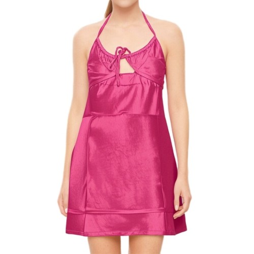 Moschino Pink Halter Keyhole Dress