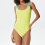 Moschino Contrast Strap One-Piece Swimsuit Yellow