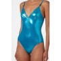Moschino Metallic Blue One-Piece Swimsuit