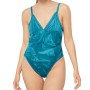 Moschino Metallic Teal One-Piece Swimsuit