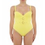 Moschino Yellow Belted One-Piece Swimsuit