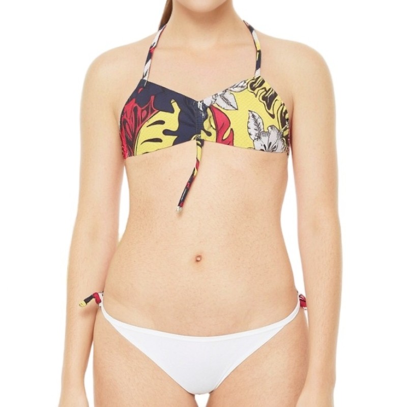 Moschino Abstract Print Halter Bikini Top Multicolor