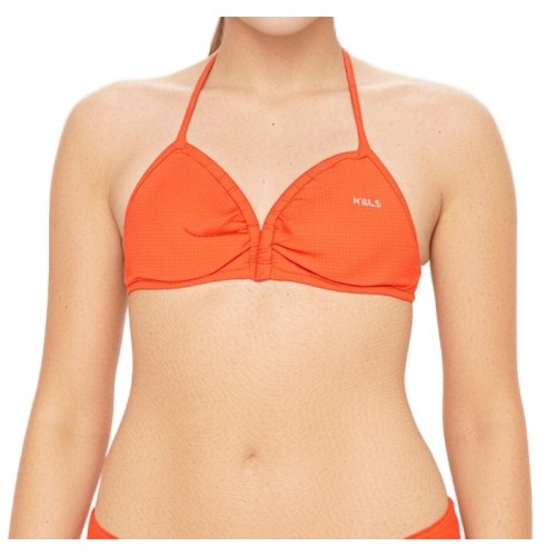 Moschino Halter Triangle Bikini Top Orange