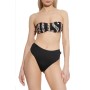 Moschino Leopard Print Strapless Bandeau Top