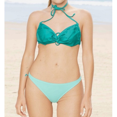 Moschino Halter Ring Detail Bikini Top Green