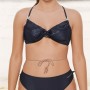 Moschino Halter Underwire Bikini Top Navy